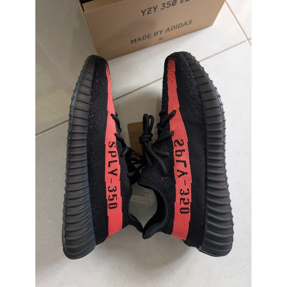 Adidas Yeezy Boost 350 V2 Core Black Red BY9612 Mens Sneakers Size 11 NWT - Picture 7 of 9